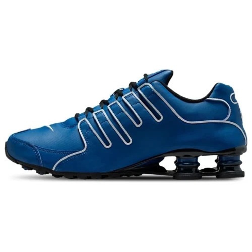 Mens Size 8- Nike Shox NZ Court Blue Silver Running Shoes Sneaker IQ0572-402 NEW